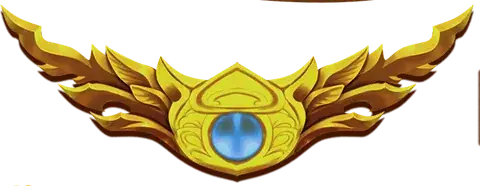 Gate crest Golden winged crest on the left gate
